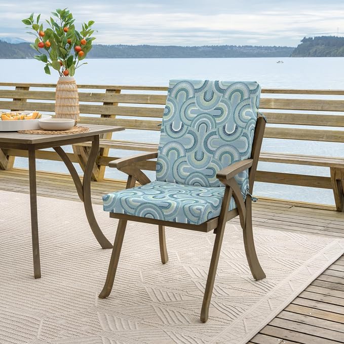Arden Outdoor Dining Chair Cushion, 20 x 20, Rain-Proof, Fade Resistant - Image 2