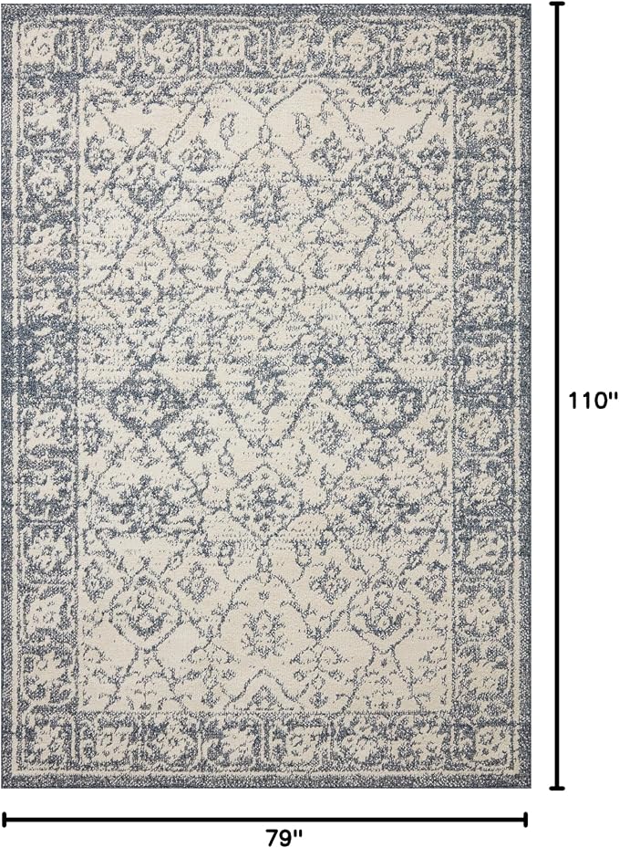 Loloi Magnolia Home by Joanna Gaines Gigi Collection GIG-02 Ivory/Blue 6'-7" x - Image 2