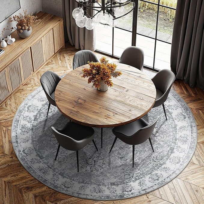 jinchan Fiora Round Rug 8ft Area Rug - Image 3