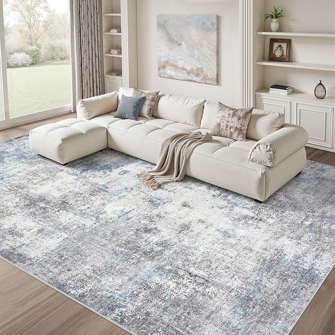 Washable 6X9 Area Rug: Modern Abstract Soft Non-Slip Indoor Rugs Home Decor - Image 8