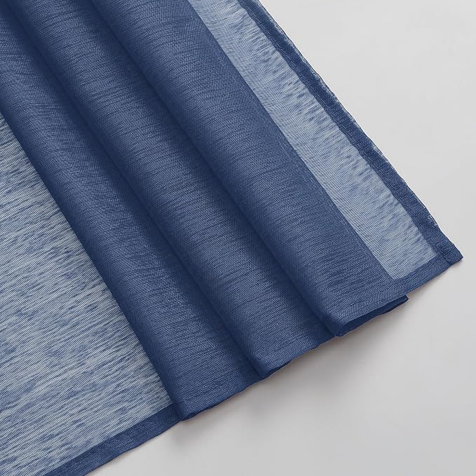 DONREN Semi Sheer Panel Curtains Scarf-Home Decor Window Sheer Valance Voile - Image 6