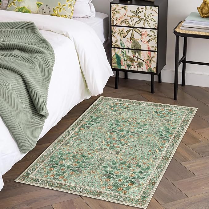 MUJOO 2x3 Washable Rug, Boho Front Door Mat Indoor Entrance Throw Carpet - Image 4