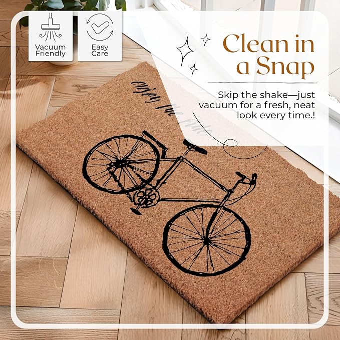 Coir Door Mats 17" X 30", Non-Slip Sturdy, PVC Backed Heavy Duty, Enjoy The - Image 8