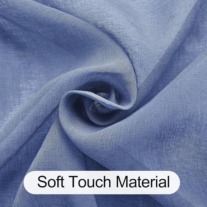 XWZO Sheer Curtains for Bedroom, Light Filtering, Airy & Breathable Voile - Image 5