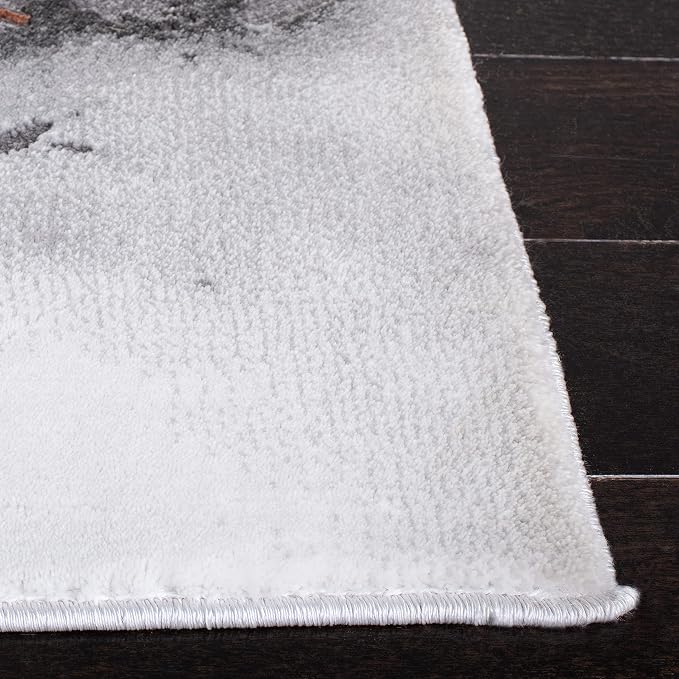 SAFAVIEH Craft Collection 2'3" x 14' Grey/Orange CFT877P Modern Abstract - Image 2