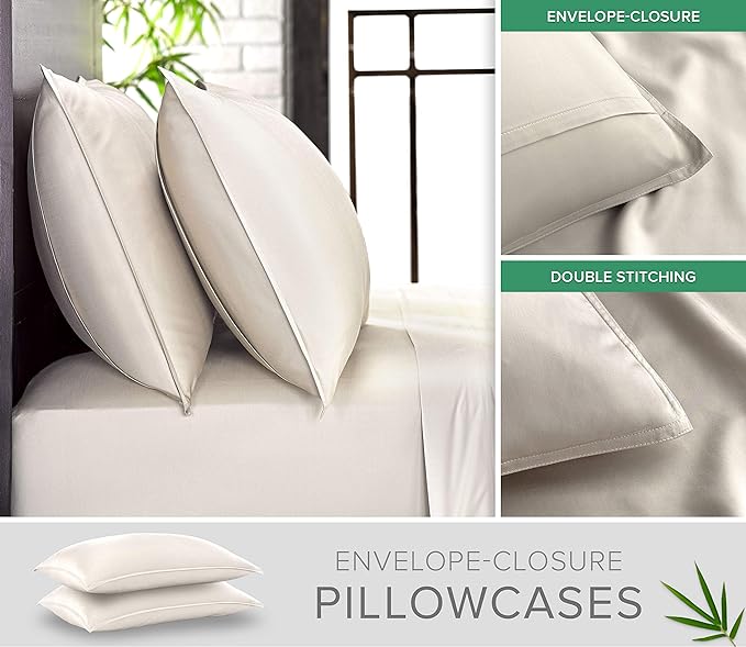 Pure Bamboo California King Sheets, Genuine 100% Organic Viscose Derived from - Image 3