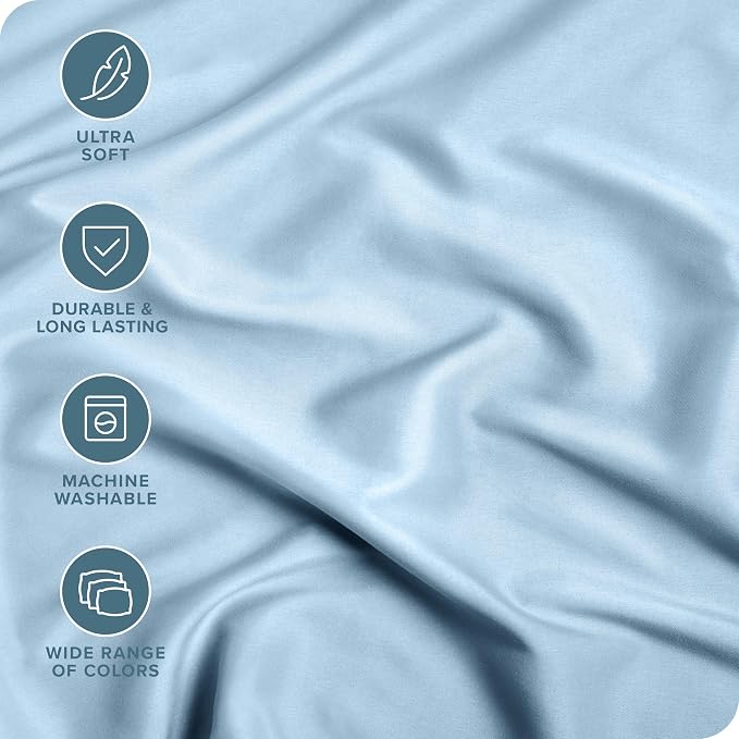 Bare Home 2-Pack Fitted Bottom Sheets Split King - Image 2