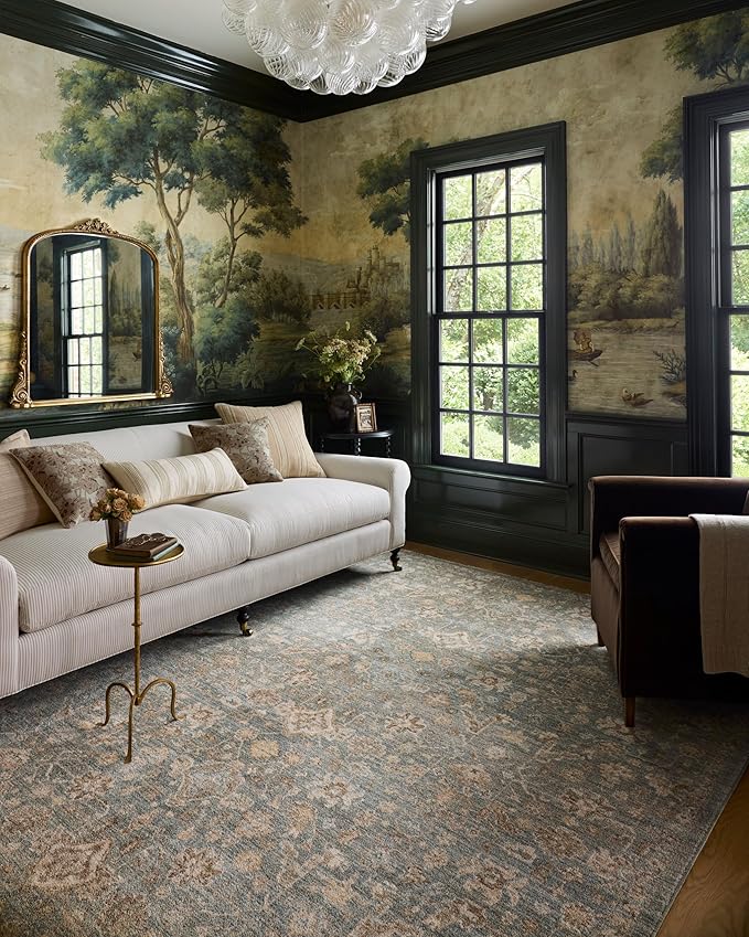 Loloi Chris Loves Julia Palma Collection PLM-05 Blue/Natural 3'-6" x 5'-6" by Loloi