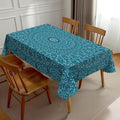 Mandala Tablecloth Turquoise Teal Blue Boho Ethnic Abstract Art Meditation by Unknown