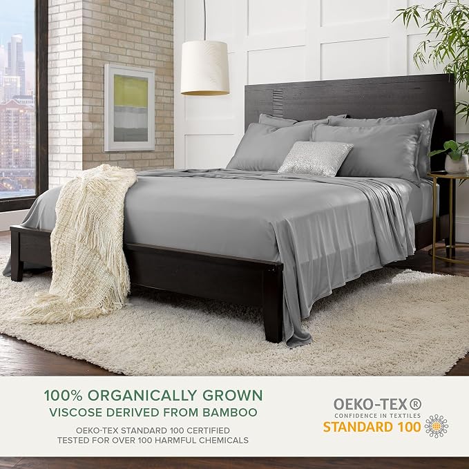Pure Bamboo California King Sheets, Genuine 100% Organic Viscose Derived from - Image 2