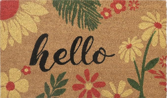 Coir Door Mats 17" X 30", Non-Slip Sturdy, PVC Backed Heavy Duty, Vibrance of by Unknown