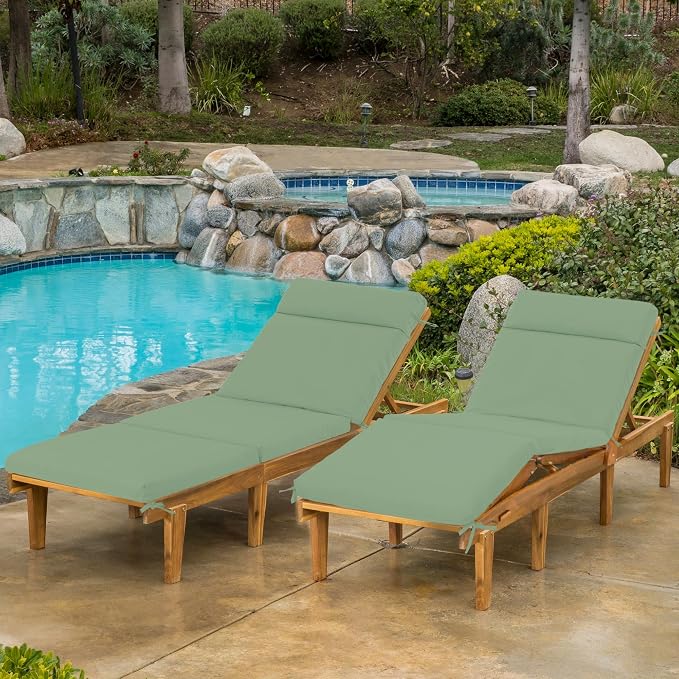Chaise Lounge Cushion 80x26x3 Inch ?Set of 2 Outdoor Lounge Chair Cushions - Image 9