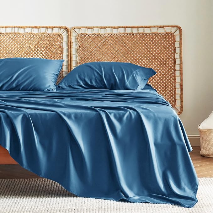 Bedsure California King Sheet Sets, Cooling Sheets, Rayon Derived from Bamboo - Image 2