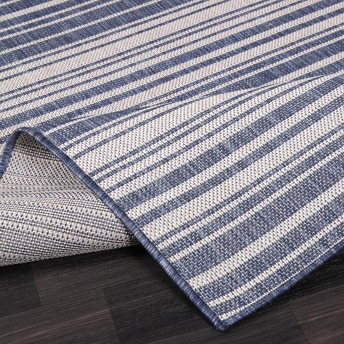 Stripe Outdoor Rug 5x7 Washable Outside Carpet - Image 4