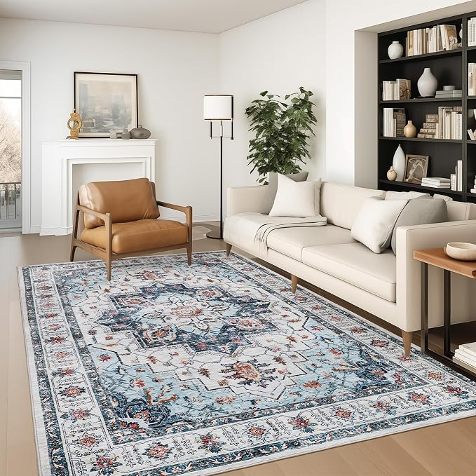 zesthome Washable Rug 5x7 Area Rugs, Stain Resistant Rugs by Zesthome
