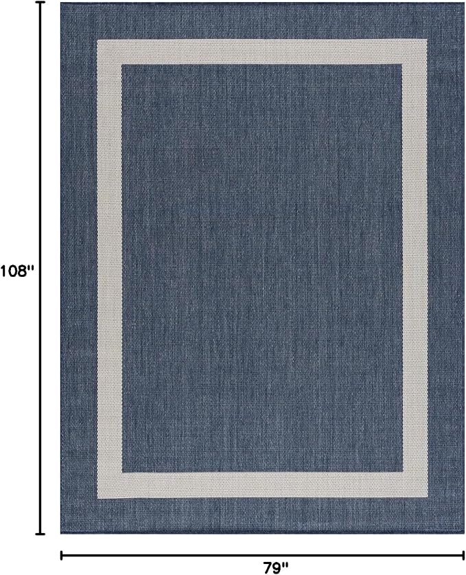 CAMILSON Outdoor Rug 6x9, Modern Outside Rugs - Image 2