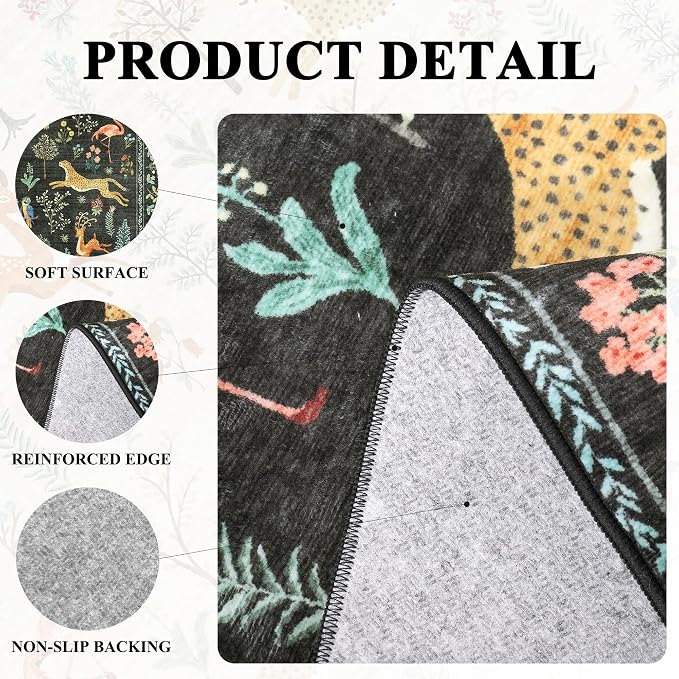 DUKINO 2x3 Rug, Washable Animal Rugs - Image 6