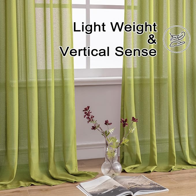 MAIHER 132 Inch Pinch Pleat Sheer Curtains 11ft Length Floor to Ceiling Light - Image 5