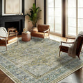 Washable Area Rug 10'x14' Boho Design Non-Shedding Easy Care Ideal by CHAMPLANT