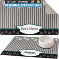 Drymate Personalized Pet Bowl Placemat, Custom Dog & Cat Food Feeding Mat by Drymate