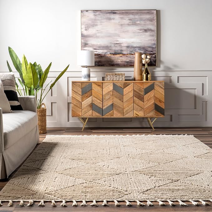 nuLOOM Kerry Beige, Soft and Cozy, High Traffic, Stain Resistant, Easy Clean - Image 9