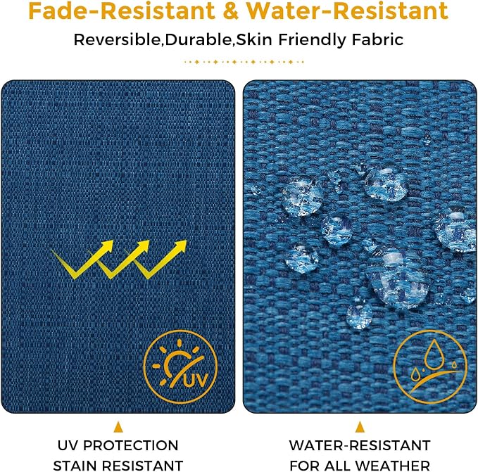 FUNHOME Outdoor Chair Cushions 19 x19 Inch, Water Resistant Tufted Seat - Image 8