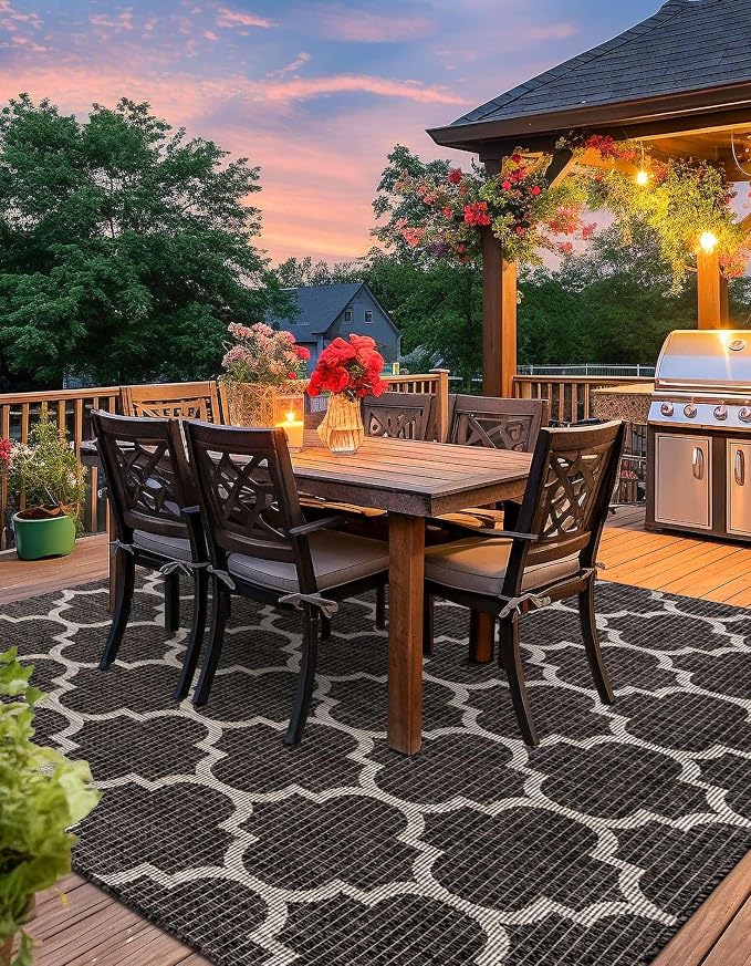 Unique Loom Outdoor Trellis Collection Area Rug - Image 5