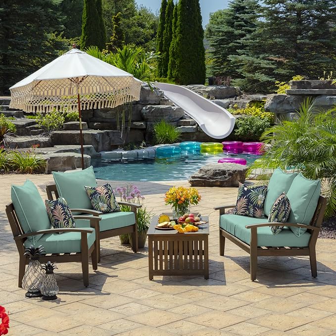 Arden Outdoor Deep Seat Cushion Set, 22 in x 24 in, Weather-Proof, Rain-Proof - Image 8