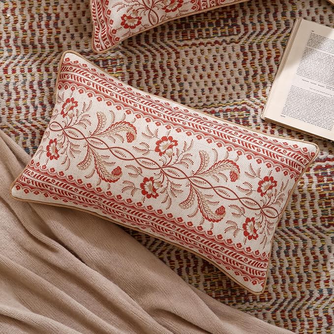 ISAENNE Design Euro Linen Rectangle Throw Pillow Covers 12"x20" Pack of 2 - Image 7