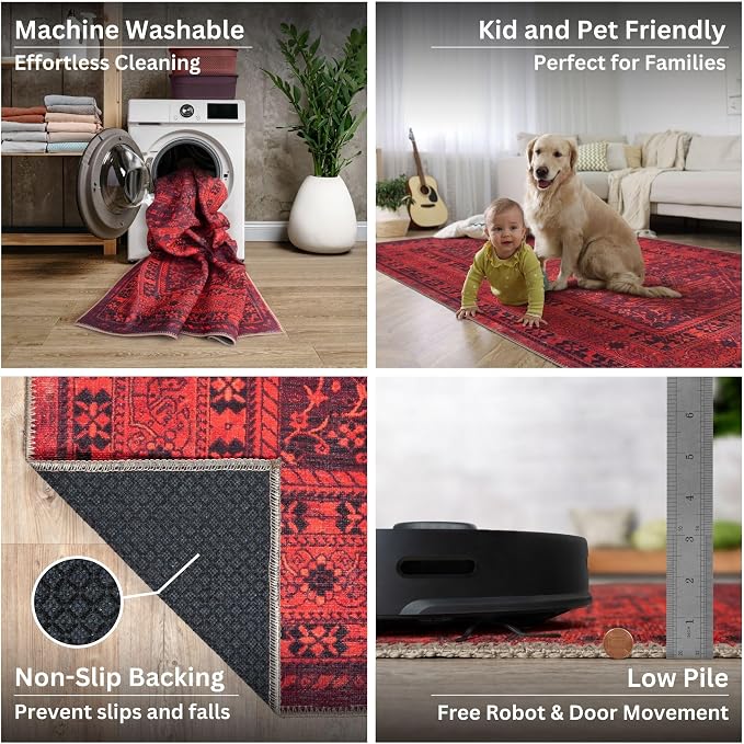 Bloom Rugs Washable Non-Slip 4' x 6' Rug - Image 4