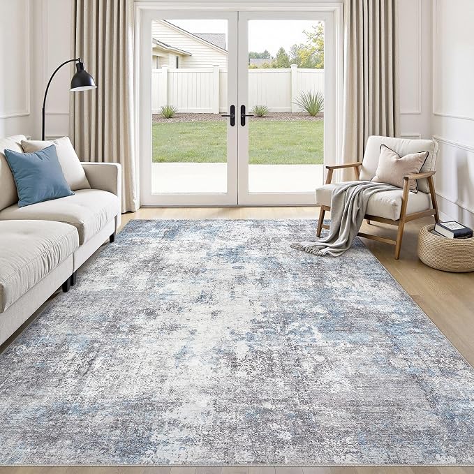 Washable 7x9 Area Rug: Modern Abstract Soft Non-Slip Indoor Rugs Home Decor - Image 7