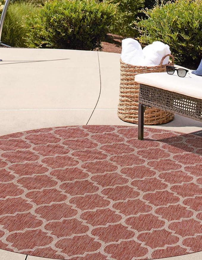 Unique Loom Outdoor Trellis Collection Area Rug - Image 4