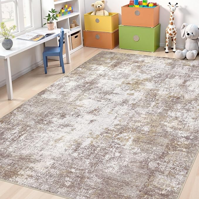 Washable 6X9 Area Rug: Modern Abstract Soft Non-Slip Indoor Rugs Home Decor - Image 7