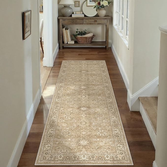 2x6 Brown Runner Rug Hallway Non Slip Kitchen Vintage Distressed Long Carpet - Image 4