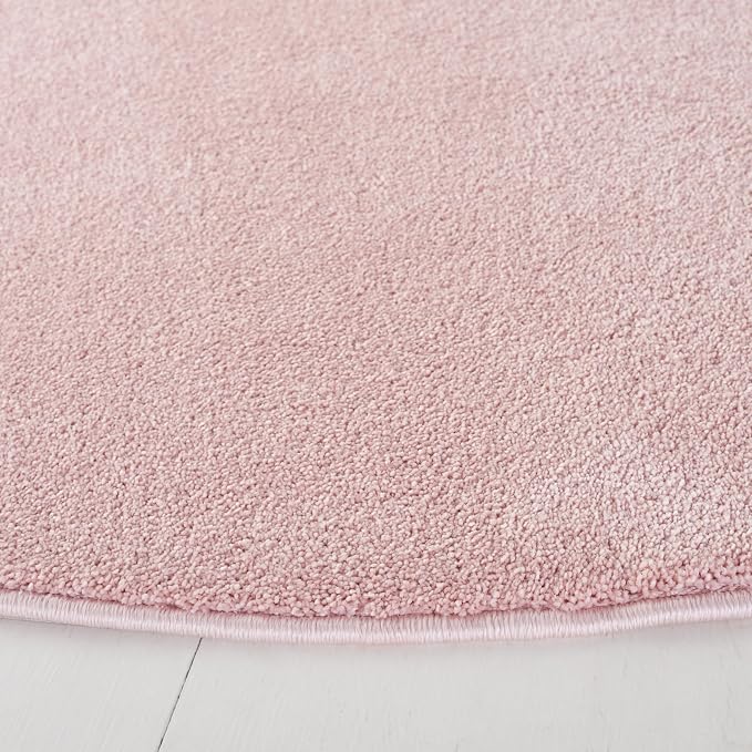 SAFAVIEH Pattern and Solid Collection 6'7" Round Pink PNS320 Non-Shedding Area - Image 6