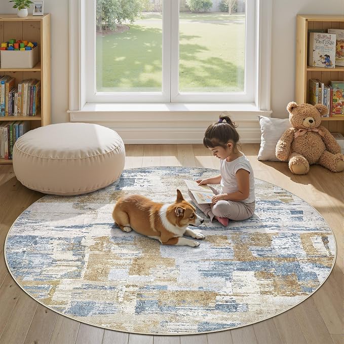 Abstract Living Room Rug 9x9 - Image 6