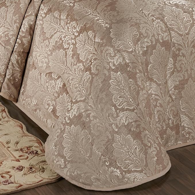 Touch of Class Camelot Luxury Bedding | Neutral Almond | Matte Satin Damask on - Image 4