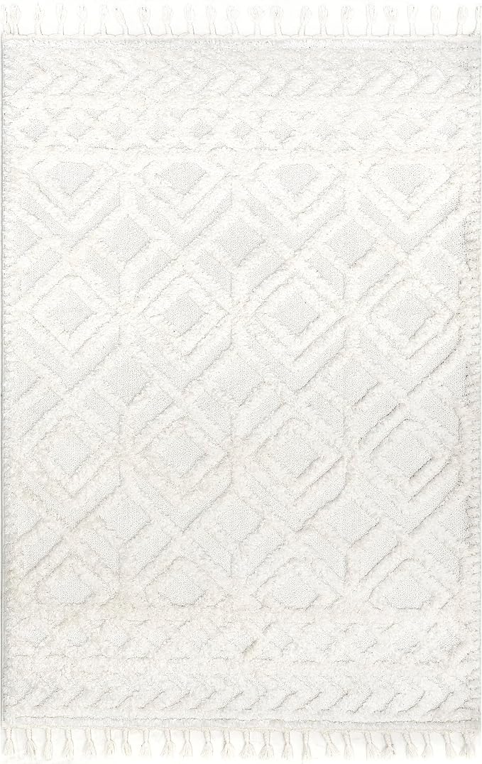 nuLOOM Akia Lattice High/Low Tassel Area Rug - Image 3