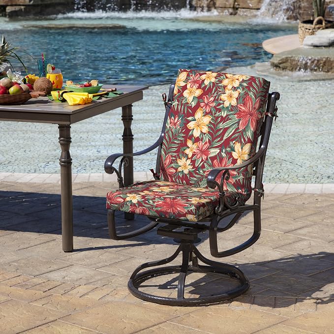 Arden Outdoor Dining Chair Cushion, 20 x 20, Rain-Proof, Fade Resistant - Image 2