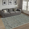 Area Rug 5x7 Gray Living Room Washable Vintage Carpet Non Slip Indoor Retro by PureCozy