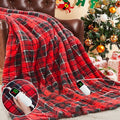 OCTROT Red Christmas Heated Blanket Electric Throw 50X60, Heating Throw Gift by OCTROT