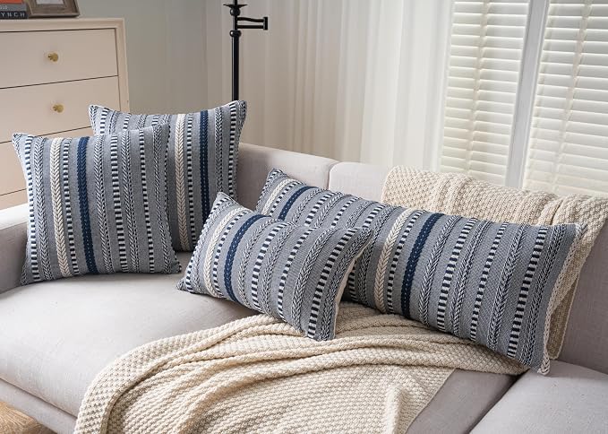 Boho Lumbar Pillow Covers 14x36 Long, Farmhouse Decorative Couch Pillow Cases - Image 4