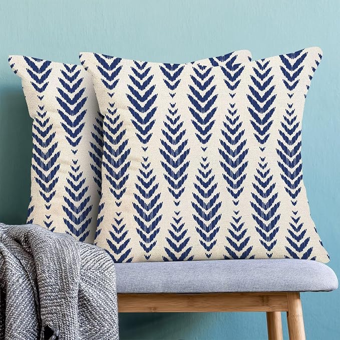 BETGINY Navy Blue Boho Pillow Covers 18 x 18 Inch Pack of 2, Bohemian Ethnic - Image 4