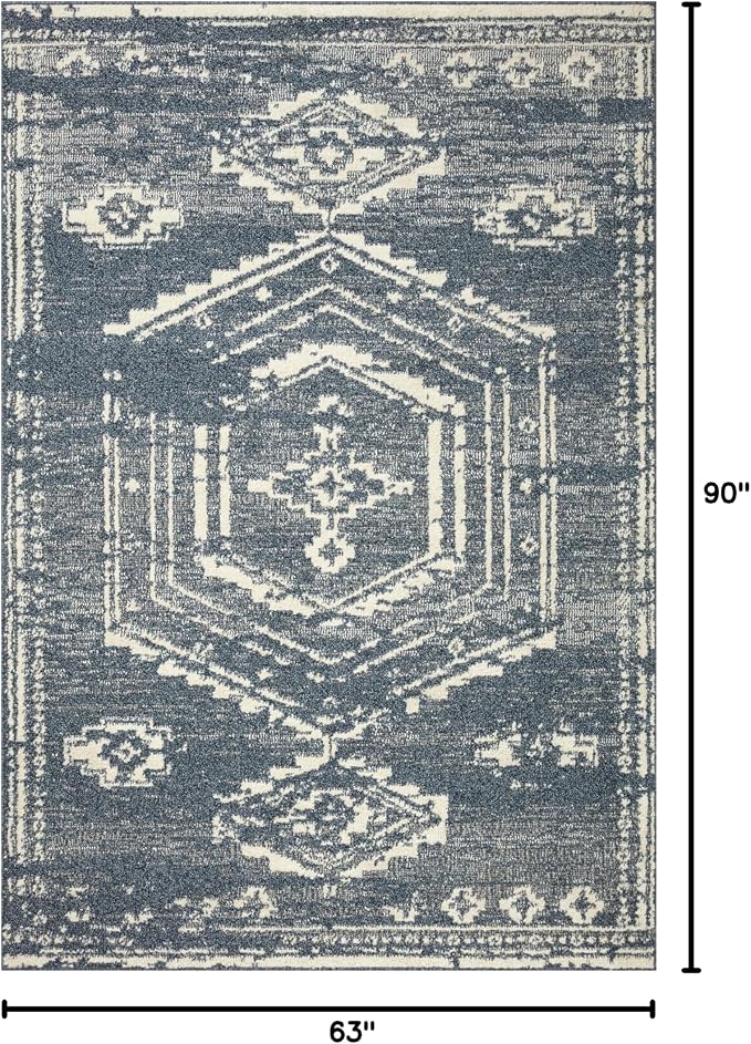 Loloi Magnolia Home by Joanna Gaines Gigi Collection GIG-03 Denim/Ivory 5'-3" x - Image 2