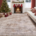 Area Rug for Living Room: 8x10 Washable Neutral Abstract Modern Soft Rugs Non by UERMEI