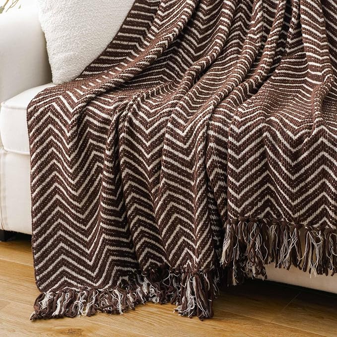 BATTILO HOME Chocolate Brown Throw Blanket - Image 7