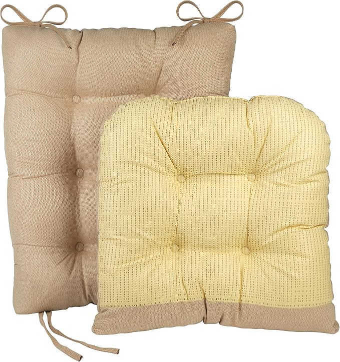 Klear Vu Omega Non-Slip Rocking Chair Cushion, Assembled in USA, Thick Tufted - Image 2