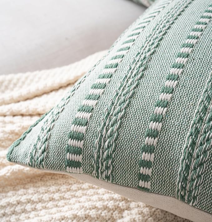 Boho Lumbar Pillow Covers 14x36 Long, Farmhouse Decorative Couch Pillow Cases - Image 2
