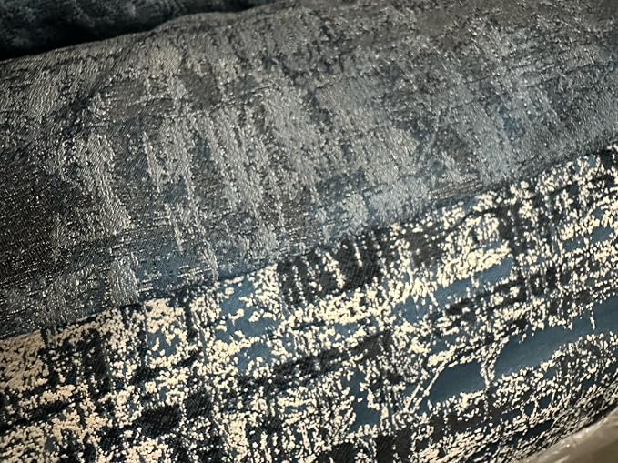 OctoRose 3 Side Zipper Upholstery Thick Linen Tweed Blue, Twin Size Futon Cover - Image 3