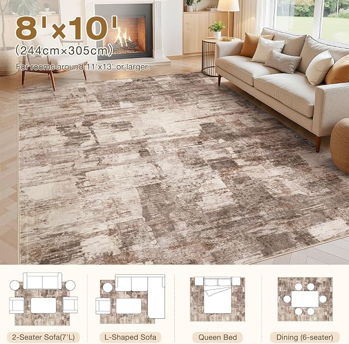 Abstract Living Room Rug 8x10 - Image 2